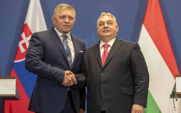 Robert Fico és Orbán Viktor (Somogyi Tibor felvétele)