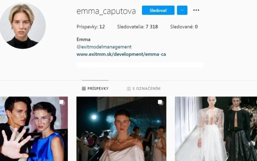Čaputová új Instagram-oldala.